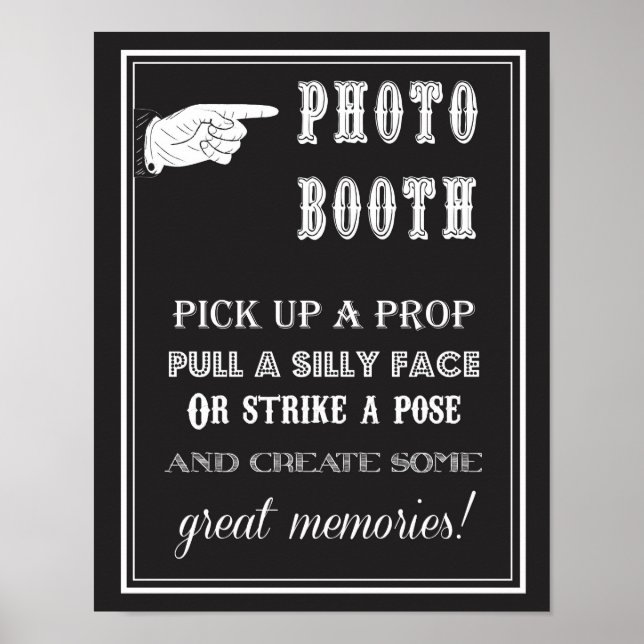 Fotokabine - Vintag - Zeichen - Hochzeit - Party Poster (Vorne)