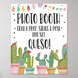 Fotokabinen-Requisite Kaktus-Fiesta-Partytisch-Sch Poster