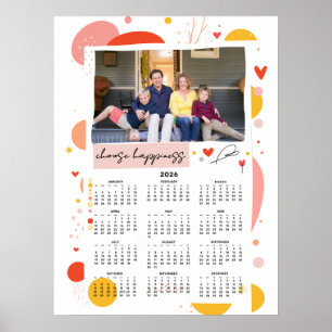 Fotokalender 2026 Wähle Glück Poster 18x24