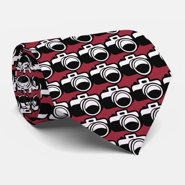 Fotokamera Design Necktie Krawatte (Gerollt)