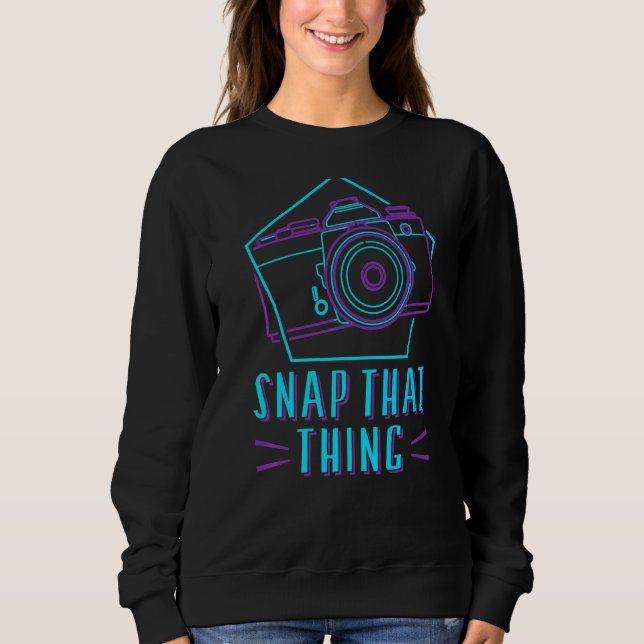 Fotokamera Linsen Retro Snap, dass Dinge Sweatshirt (Vorderseite)