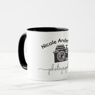 Fotokamera Moderne Minimale Logo-Grafik Tasse