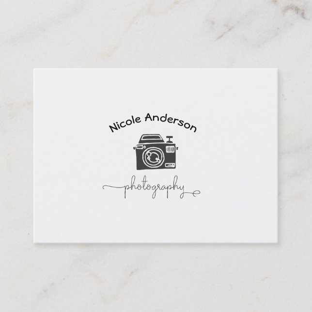 Fotokamera Modernes Minimales Logo Visitenkarte (Vorderseite)