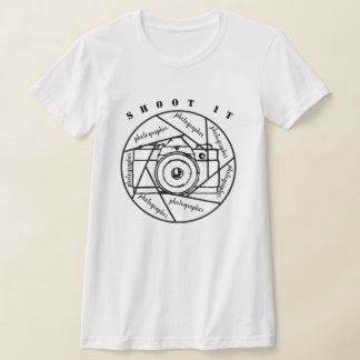 Fotokamera Schwarzweiß-T - Shirt