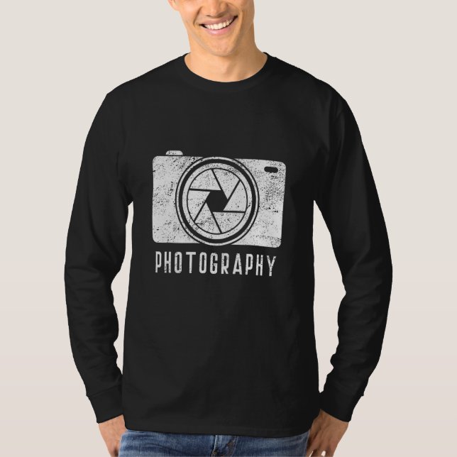 Fotokamera Spiegelreflex Lens Fotograf T-Shirt (Vorderseite)