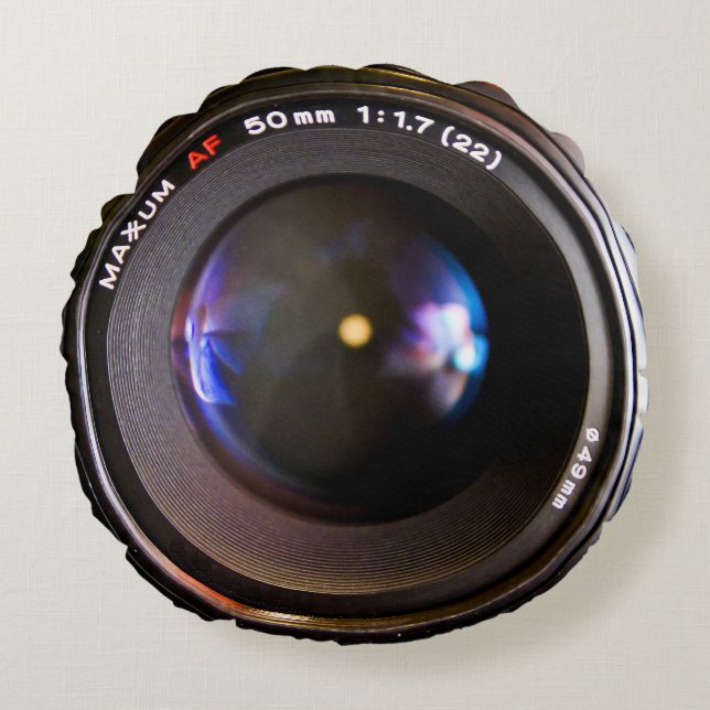 Fotokameraobjektiv Rundes Kissen (Vorderseite)