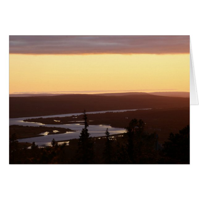 Fotokarte Abendstimmung am Kemijoki (Vorderseite (Horizontal))