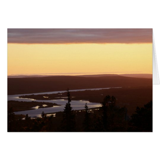 Fotokarte Abendstimmung am Kemijoki Karte
