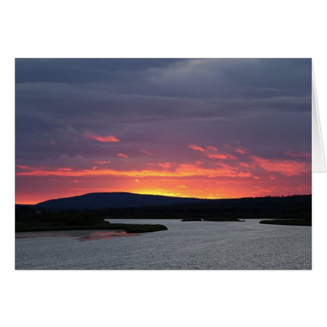 Fotokarte Abendstimmung am Ounasjoki (Vorderseite (Horizontal))