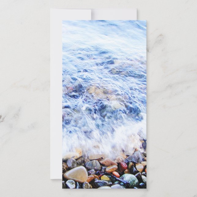 Fotokarte blaues Wasser und eine kleine Welle (Vorderseite)