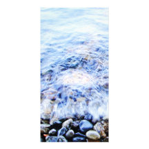 Fotokarte blaues Wasser und winzige Welle