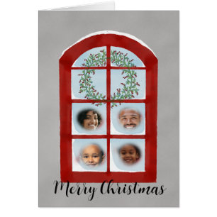 Fotokarte "Family Snowy Christmas Window"