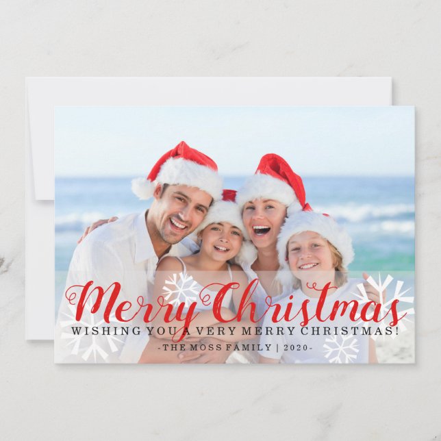 Fotokarte für den Urlaub - Beach Frohe Weihnachten (Vorderseite)