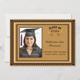 Fotokarte für Gold Picture Frame Ankündigung