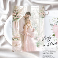 Fotokarte für Vellum Baby Shower Einladung