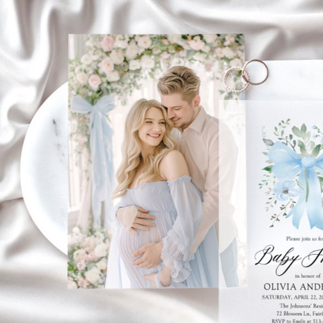 Fotokarte für Vellum Baby Shower Einladung (Von Creator hochgeladen)