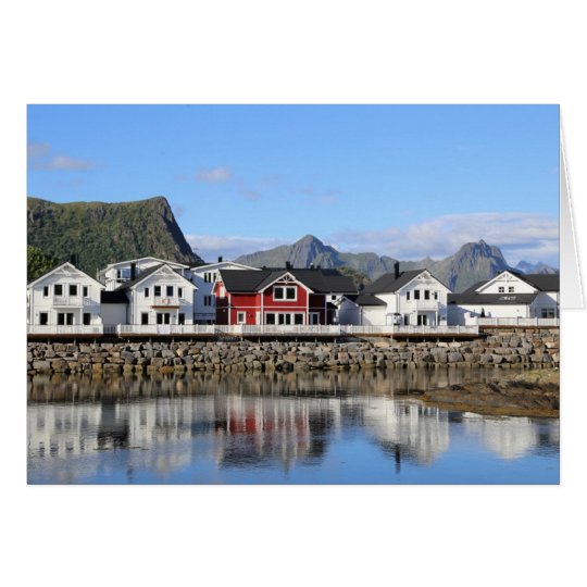 Fotokarte Häuser in Kabelvåg Karte