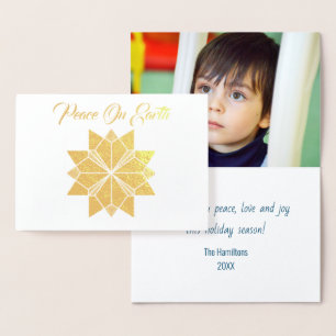 Fotokarte mit Goldfolien-Stern Folienkarte
