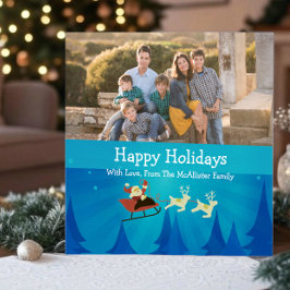 Fotokarte Santa Winter Szene Feiertagskarte