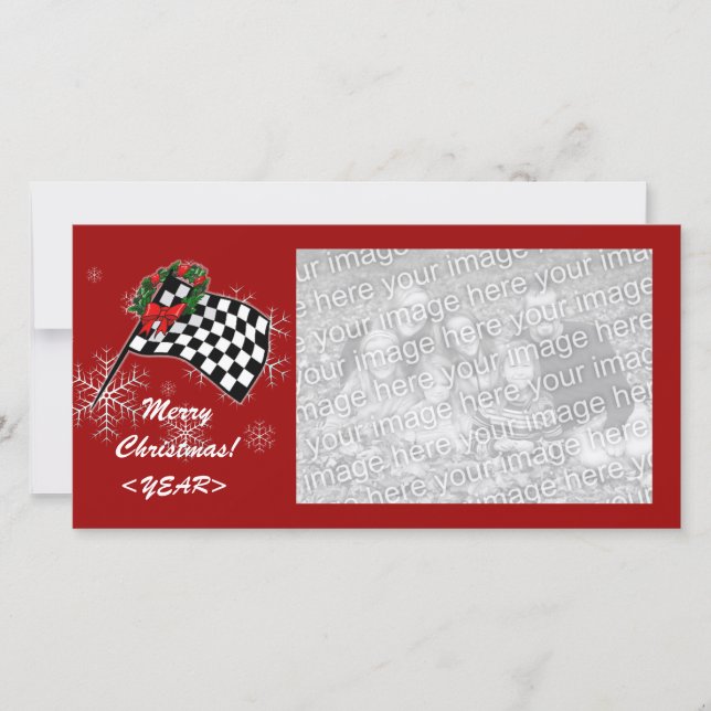 Fotokarte - Weihnachten im Racing Flag (Vorderseite)