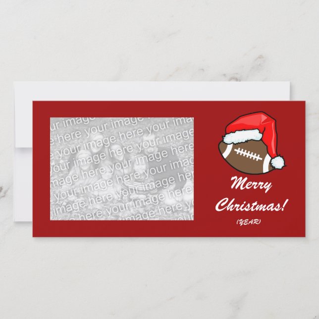 Fotokarte - Weihnachtsfußball Feiertagskarte (Vorderseite)