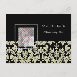 Fotokarten, Schwarz-weiße Save the Date Postkarten