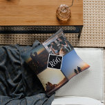Fotolage Personalisiert 4 Foto Monogramm Kissen<br><div class="desc">Foto Collage Personalisiert 4 Foto mit Monogramm Kissen aus Ricaso</div>
