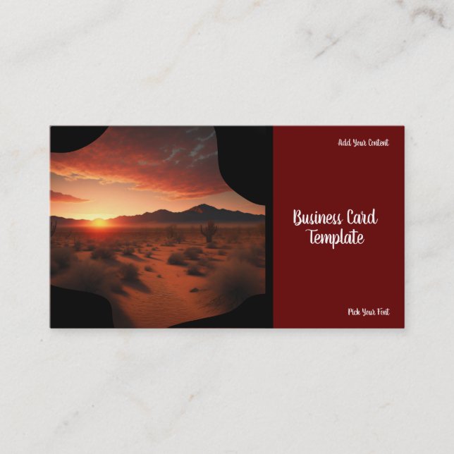 Fotolandschaft Sunset Business Card Visitenkarte (Vorderseite)