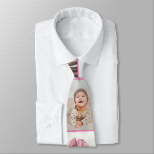 Fotomaterial Beste Papa Ever Pink Neck Tie Krawatte