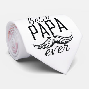 Fotomaterial Beste Papa Ever White Neck Tie Krawatte