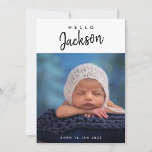Fotomontage Benutzerdefinierte Baby-Junge Schrift  Ankündigung