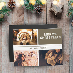 Fotomontage Moderne Feiertage Frohe Weihnachten Magnetkarte