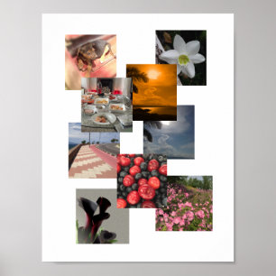 Fotomontage ohne Rahmen Design Poster