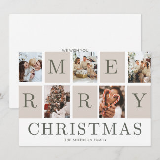 Fotomontage Weihnachts-Familien-Feiertagskarte Einladung