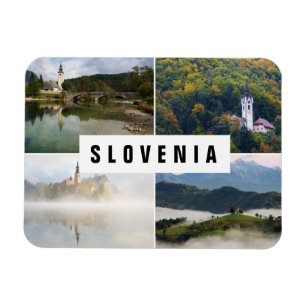 Fotoofen Slovenia churches Geklebte Magnet
