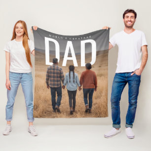 FotoPop Weltbester Papa Fleecedecke