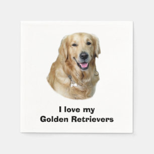 Fotoporträt des goldenen Retrievers Hunde Serviette
