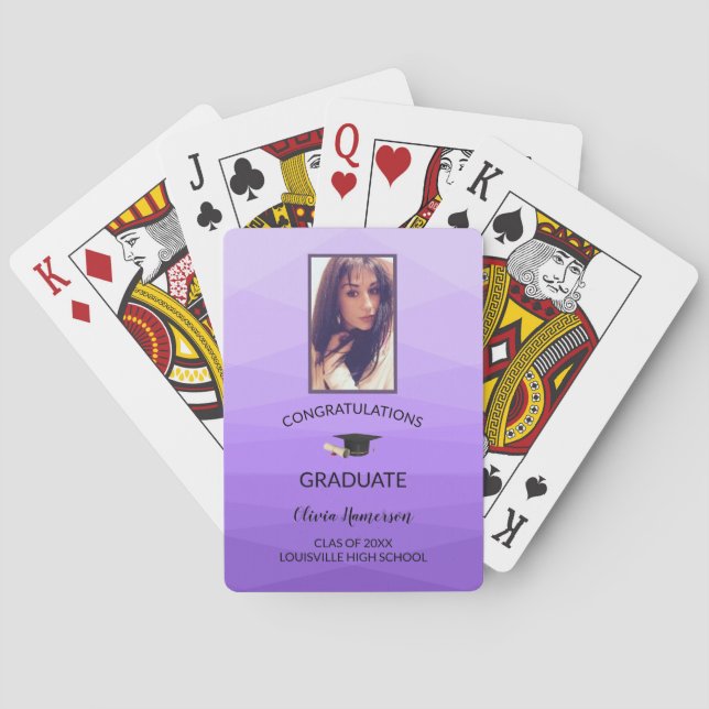 Fotos auf Polygonal Spielkarten (Rückseite)