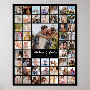 Fotos Collage 52 Bilder 8x10 16x20 24x30 Schwarz Poster