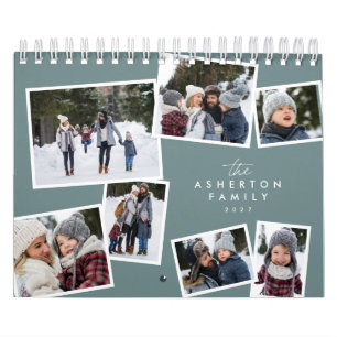 Fotos Collage Türkis Familien Scrapbook Kalender
