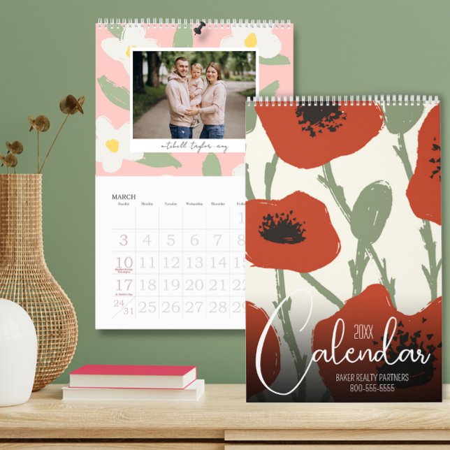 Fotos der Familie 2024 - Blumengrenzübergang Kalender (Available in 3 sizes, favorite photos printed in vibrant color on sturdy paper  )