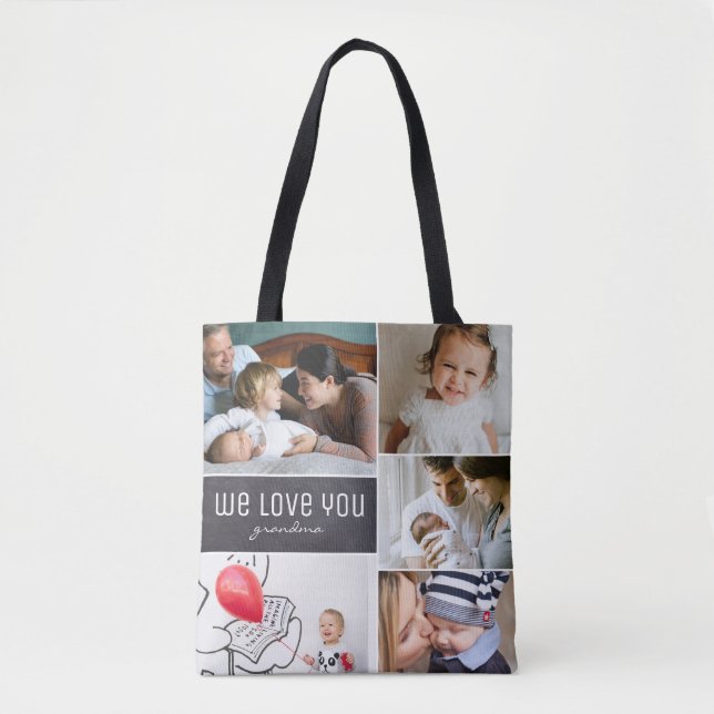Fotos der Familie Wir Liebe dir Oma Tasche (Vorderseite)