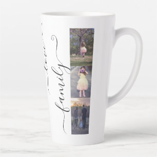 Fotos der Fotokollage-Familie Vorlage Kalligrafie Milchtasse
