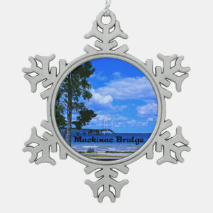 Fotos der verschiedenen Bereiche der Vereinigten Schneeflocken Zinn-Ornament