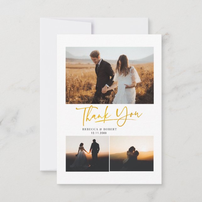 Fotos des handgeschriebenen Hochzeitstages (Vorderseite)