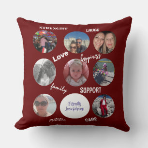 Fotos dunkelrot kissen