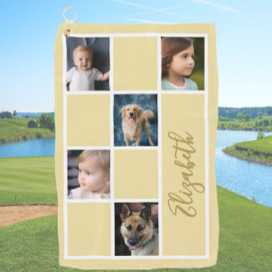 Fotos für gelbe benutzerdefinierte Vorlagenfamilie Golfhandtuch