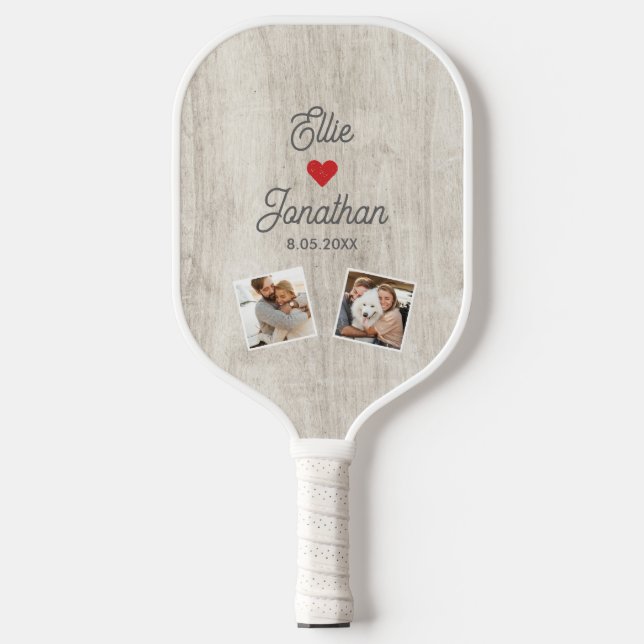 Fotos für Hochzeitskopien mit benutzerdefinierten  Pickleball Schläger (Vorderseite)