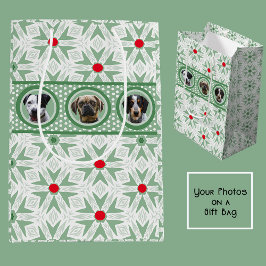 Fotos für Mamas und Hunde Mama Grüne Weihnachten Mittlere Geschenktüte
