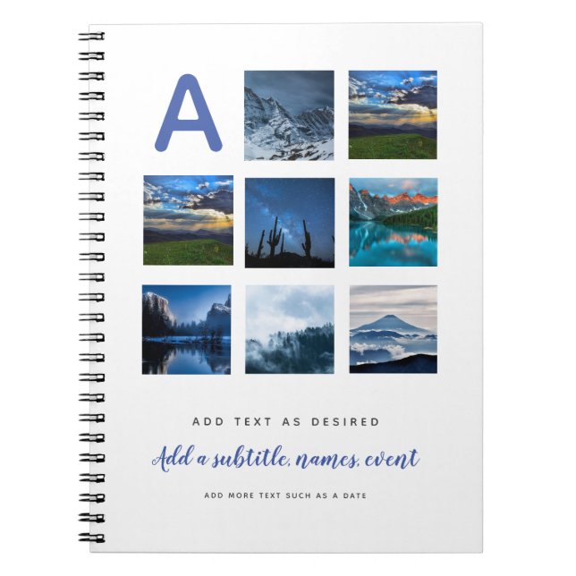 Fotos für personalisierte Journal-Vorlage Notizblock (Vorderseite)